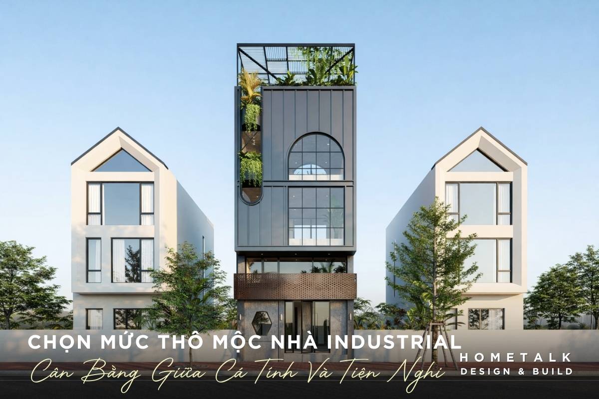 chon cap do tho moc phu hop giup mau nha pho industrial can bang giua ca tinh va tien nghi