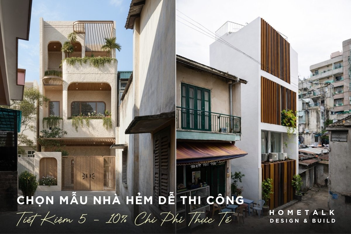 Chọn mẫu nhà hẻm dễ thi công giúp tiết kiệm 5–10% chi phí thực tế chon mau nha hem de thi cong giup tiet kiem 5–10% chi phi thuc te