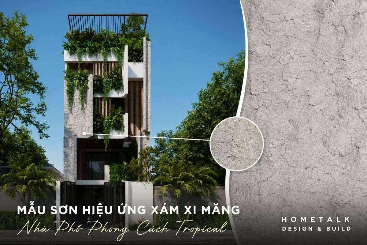 Dịch vụ thi công sơn hiệu ứng TPHCM uy tín, chuyên nghiệp Hometalk 26 chon mau son hieu ung xam xi mang nhat theo thiet ke, mau sac phong cach tropical