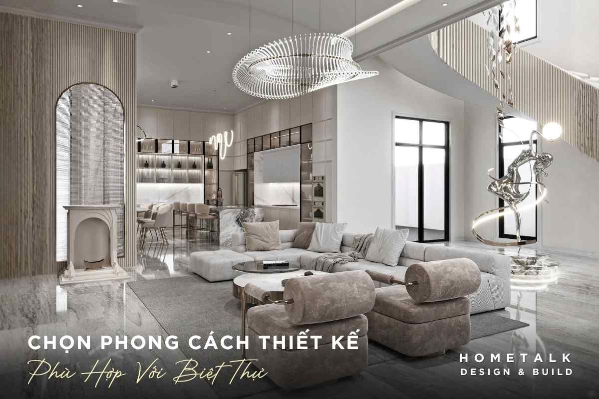 chon phong cach thiet ke noi that phu hop voi biet thu hop so thich gia chu