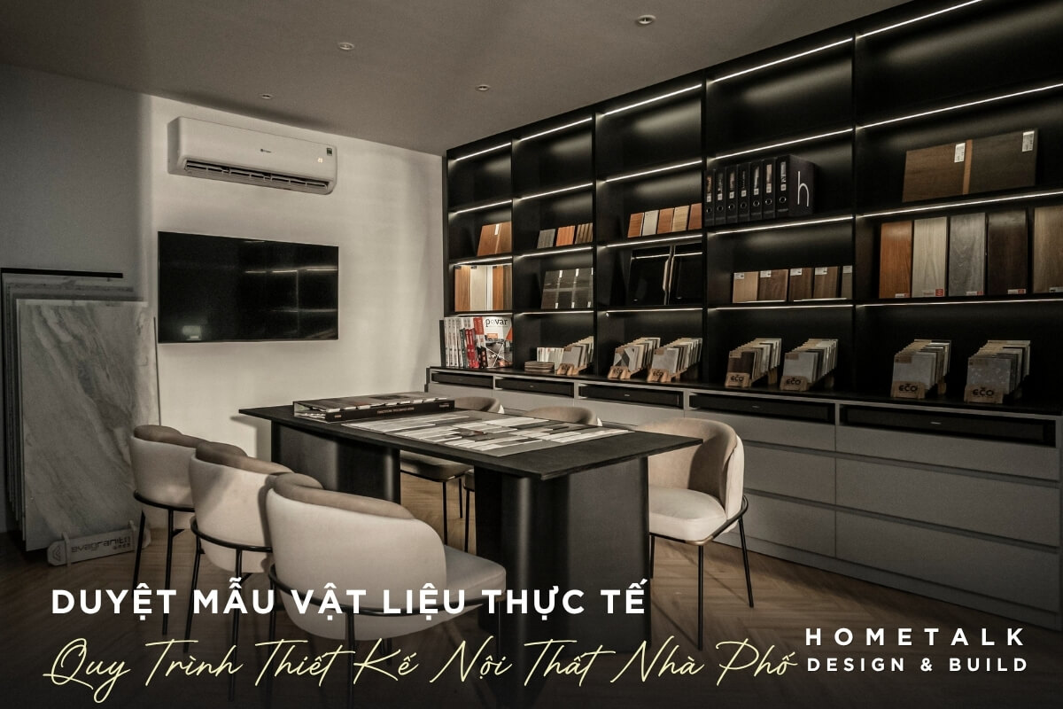 chon vat lieu cu the, hoan tat bo ho so ky thuat thi cong noi that nha pho chi tiet cho tung hang muc