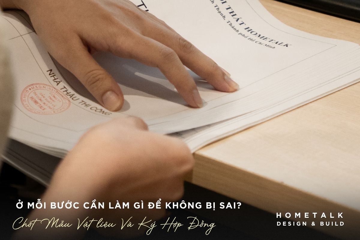 chot mau vat lieu va ky hop dong thi cong noi that the infiniti minh bach