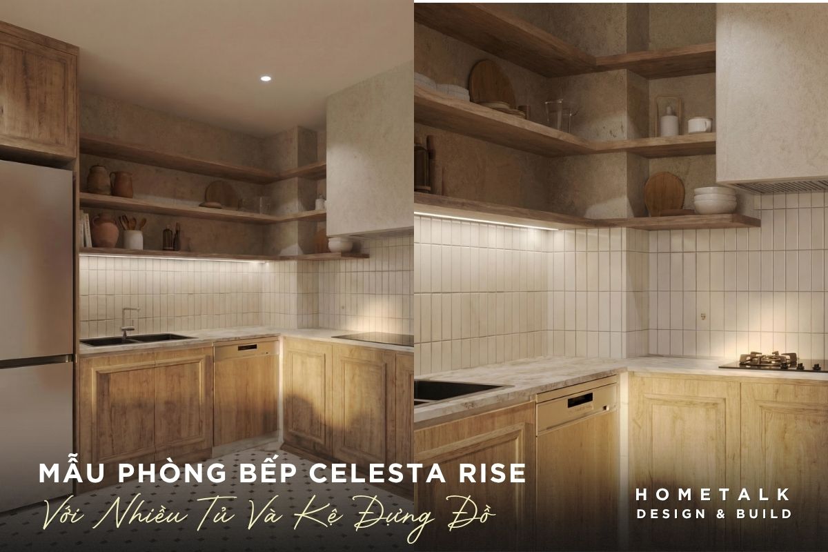Mẫu thiết kế nội thất căn hộ Celesta Rise đẹp, gọn gàng và dễ ứng dụng 58 chu y tang khong gian luu tru cho phong bep can ho bang cac loai ke va tu