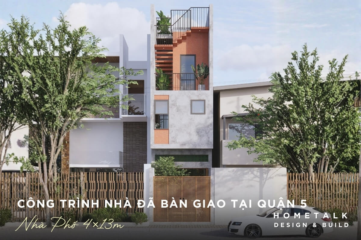 cong trinh nha pho 4x13m da ban giao tai quan 5 phu hop khu dan cu hien huu, dap ung yeu cau su dung lau dai