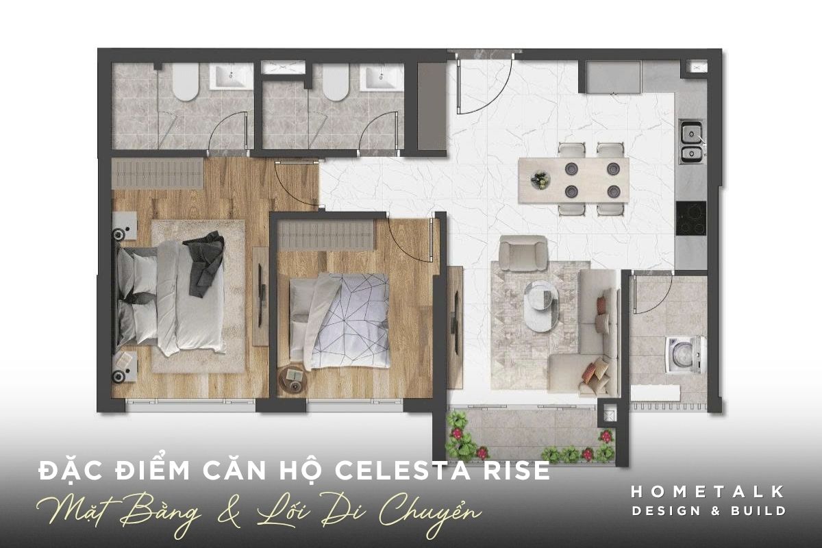 Đặc điểm mặt bằng các căn hộ cao cấp thuộc dự án Celesta Rise dac diem mat bang cac can ho cao cap thuoc du an celesta rise
