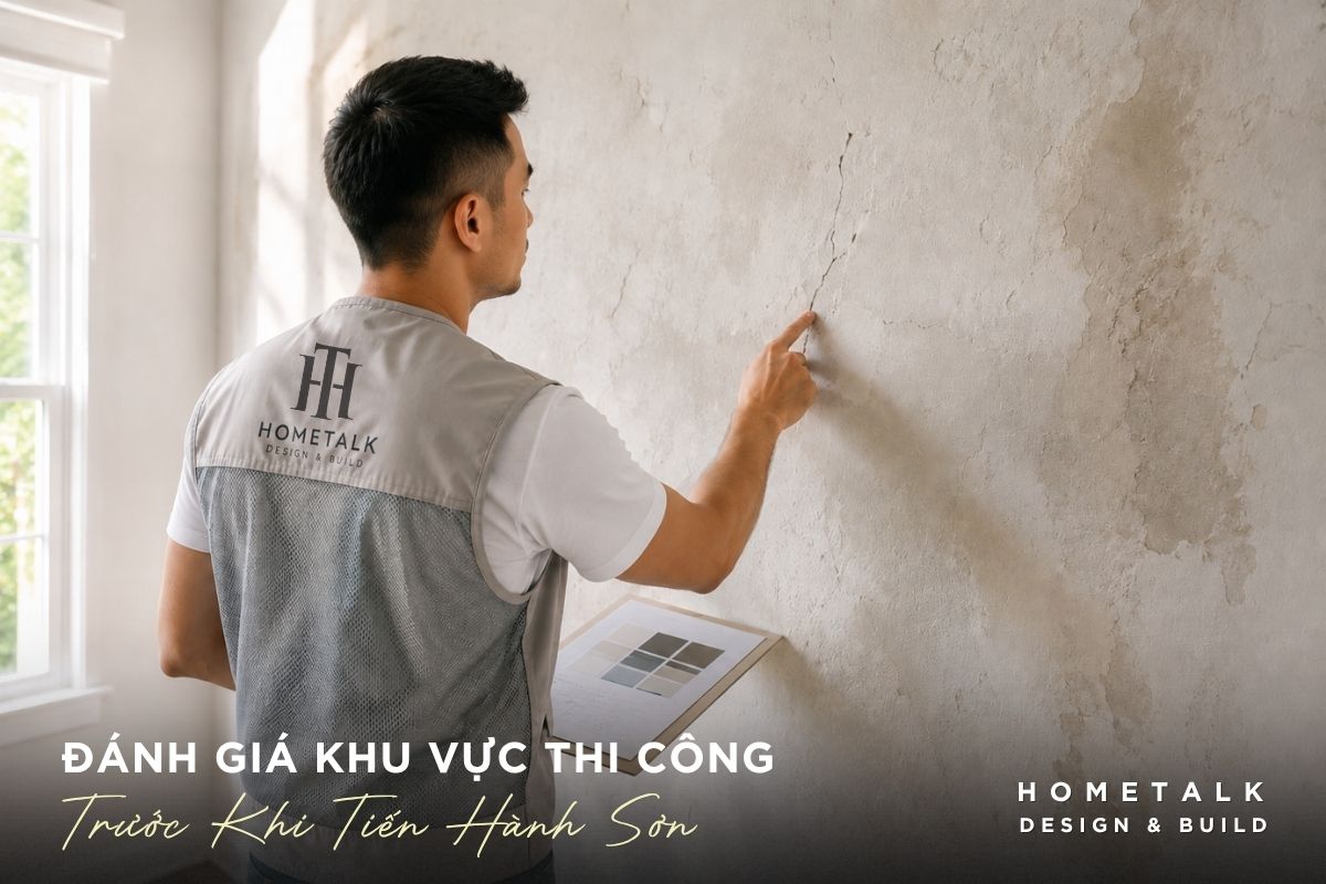 Dịch vụ thi công sơn hiệu ứng TPHCM uy tín, chuyên nghiệp Hometalk 29 danh gia lop son cu va do on dinh cua nen truoc khi tiep tuc hoan thien