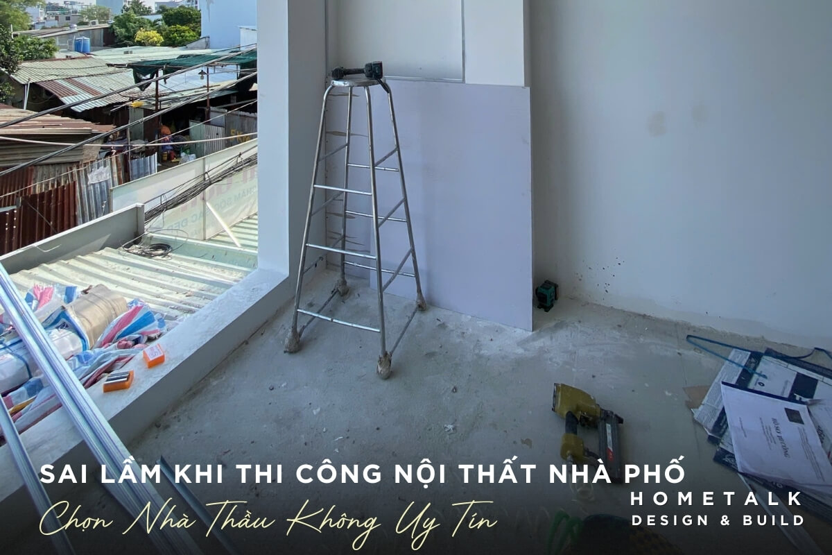 Tình trạng công trường lộn xộn và thiếu chuyên nghiệp là dấu hiệu của sự thiếu cẩn trọng trong quá trình thi công nội thất nhà phố Củ Chi Tinh trang cong truong lon xon va thieu chuyen nghiep la dau hieu cua su thieu can trong trong qua trinh thi cong noi that nha pho Cu Chi