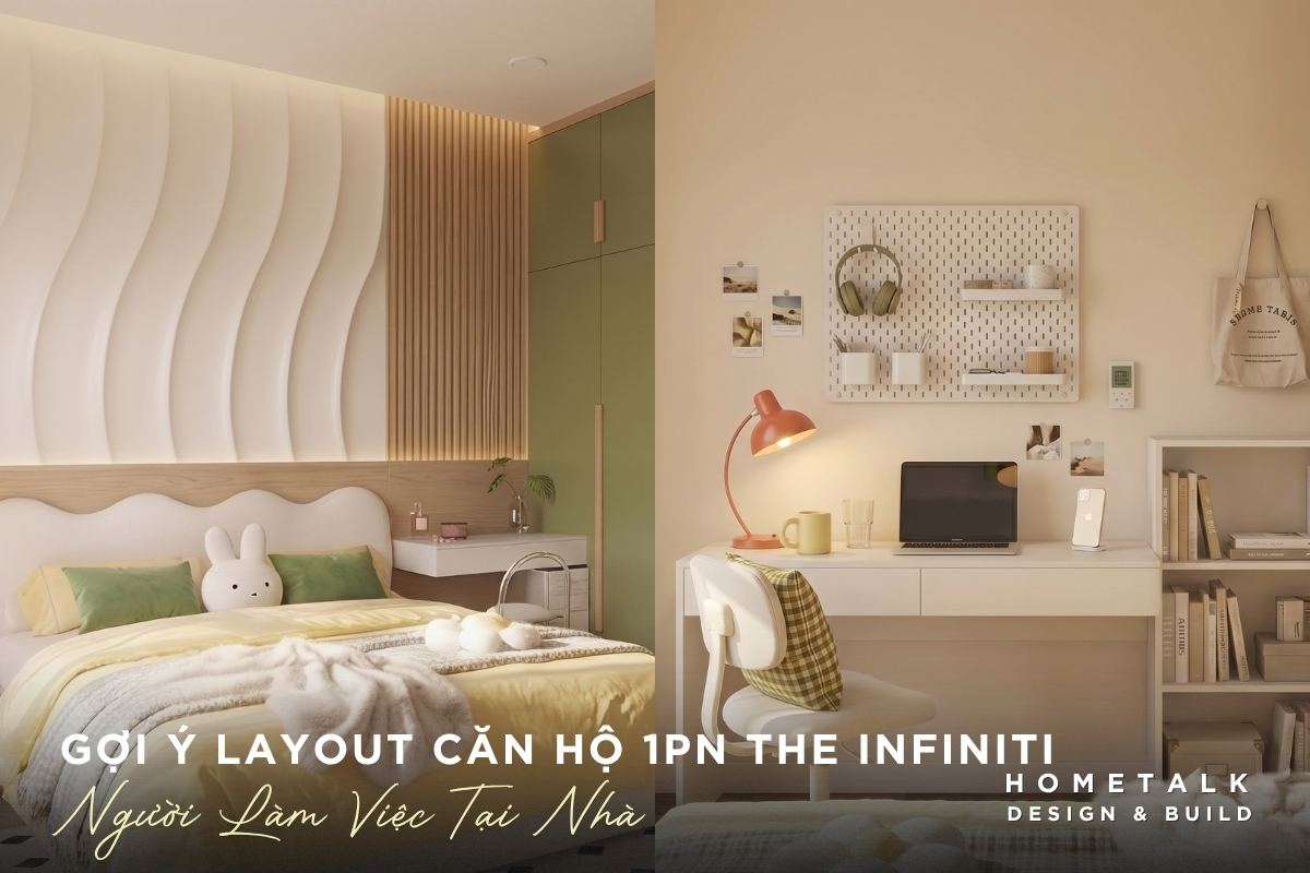 de xuat cach bo tri noi that can ho the infiniti 1 phong ngu danh cho nguoi work from home