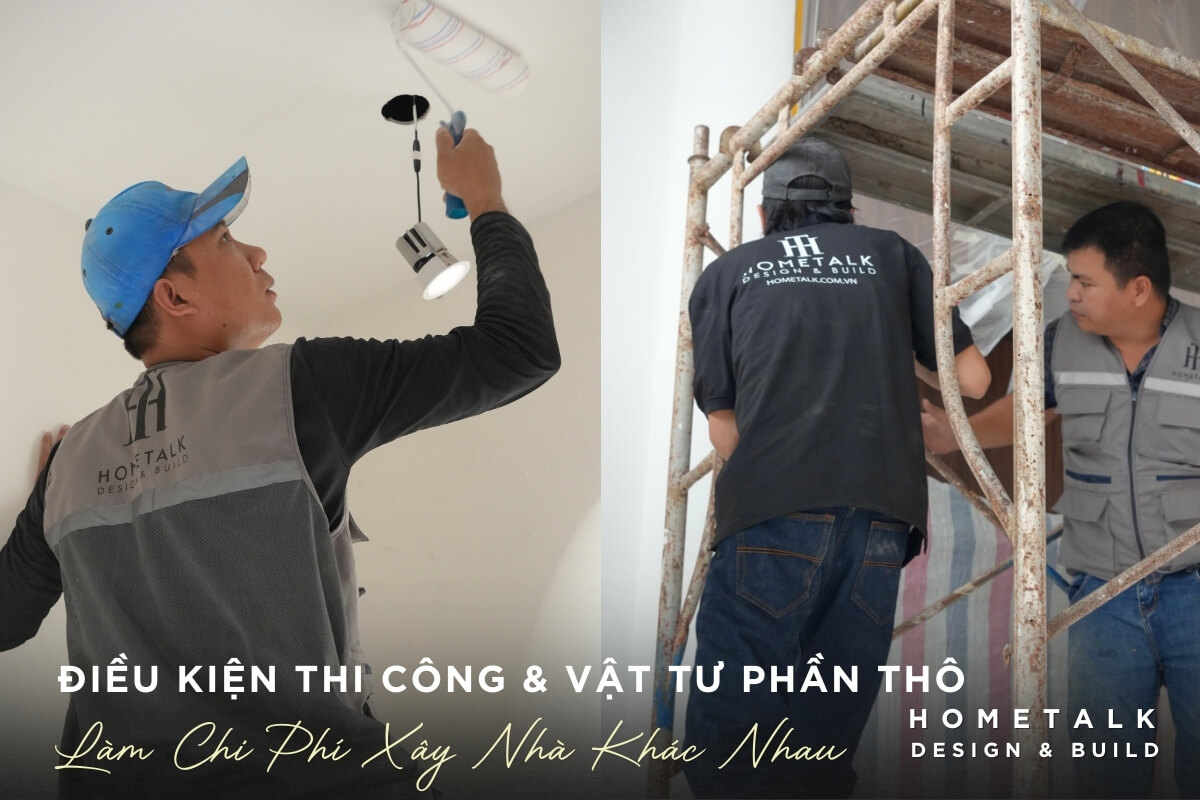 cung mot kieu nha nhung chi phi co the chenh lech dang ke do dieu kien thi cong va vat tu phan tho trong du an xay nha tron goi khac nhau