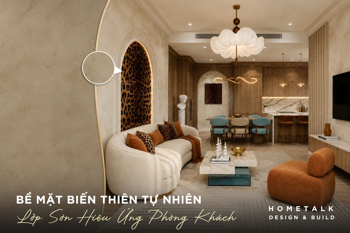 Dịch vụ thi công sơn hiệu ứng TPHCM uy tín, chuyên nghiệp Hometalk 28 do bien thien tu nhien giup be mat son hieu ung giu duoc net thu cong dac trung