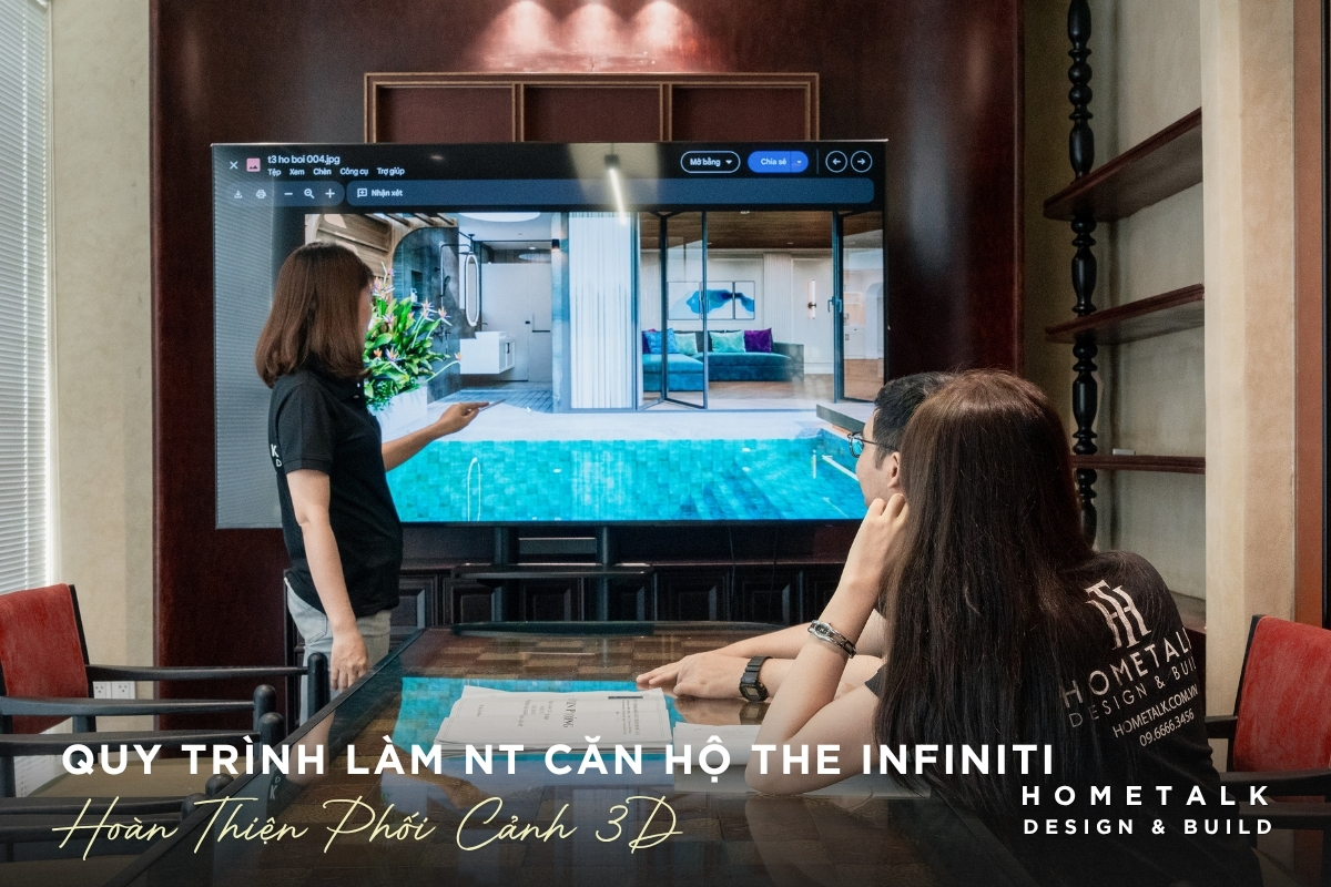 Doi ngu Hometalk cho gia chu xem ban ve 3D