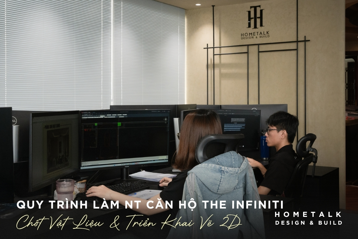Doi ngu Hometalk cho gia chu xem ban ve ky thuat 2D