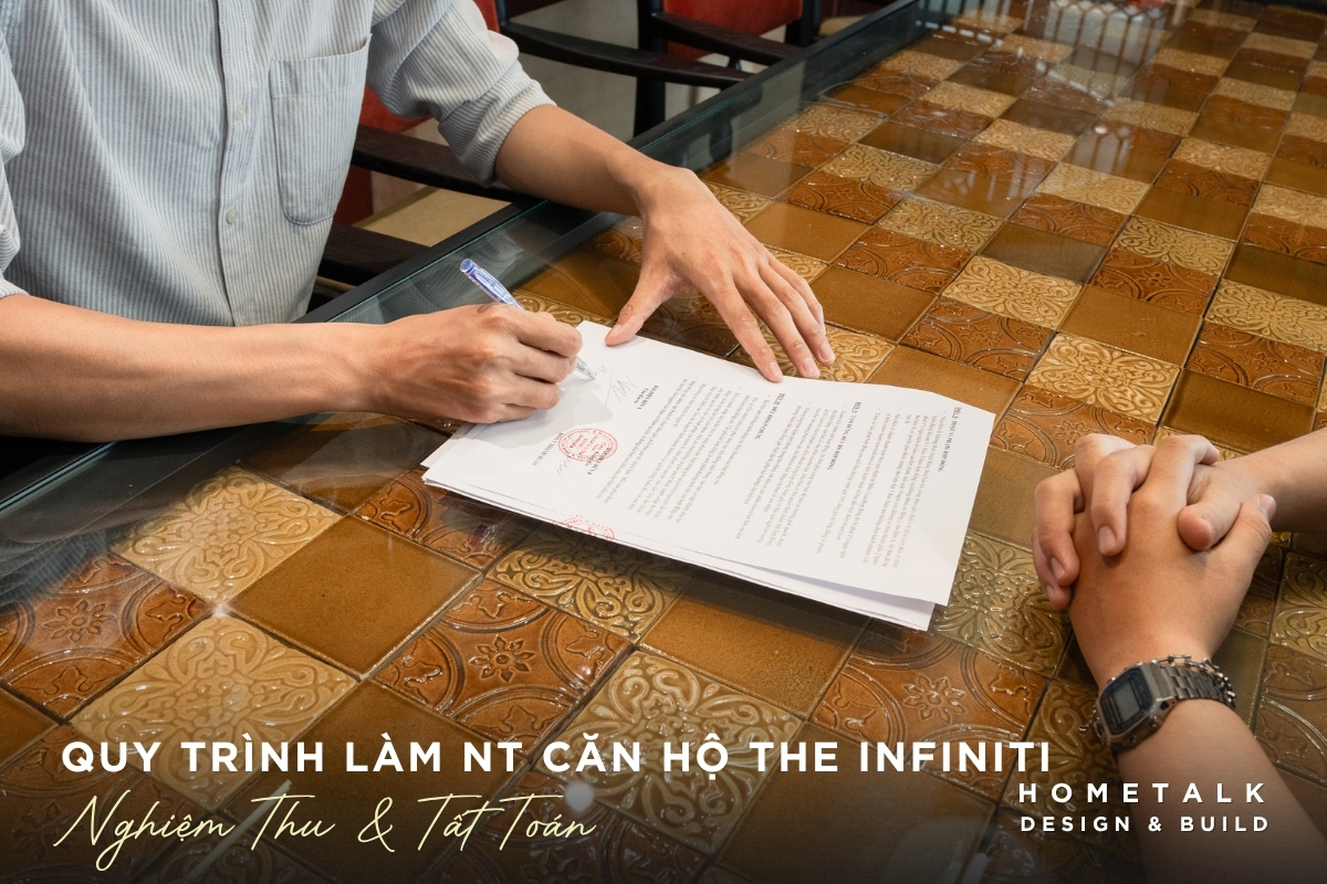 Doi ngu Hometalk va gia chu dang nghiem thu