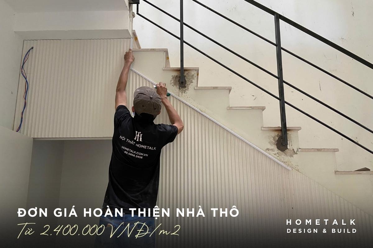 don gia hoan thien nha tho 2026 tu 2,4 trieu/m2 phu thuoc hien trang va goi thi cong