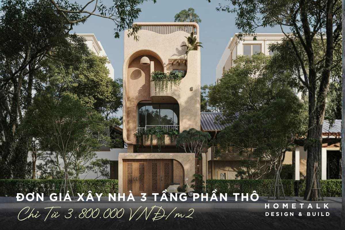 don gia xay nha 3 tang phan tho chi tu 3.000.000 VNĐ/m2 va tron goi 5.800.000 VNĐ/m2