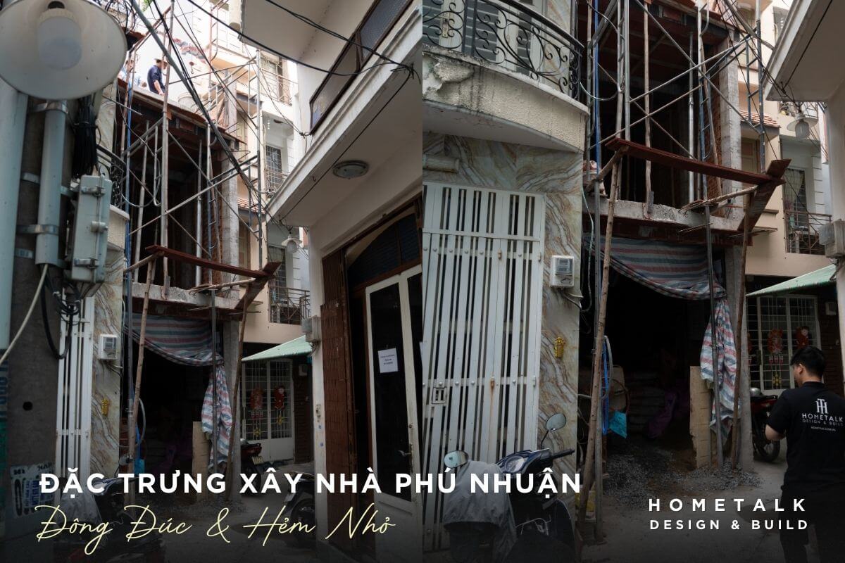 dong duc hem nho duong mot chieu la dac trung pho bien khi xay nha phu nhuan