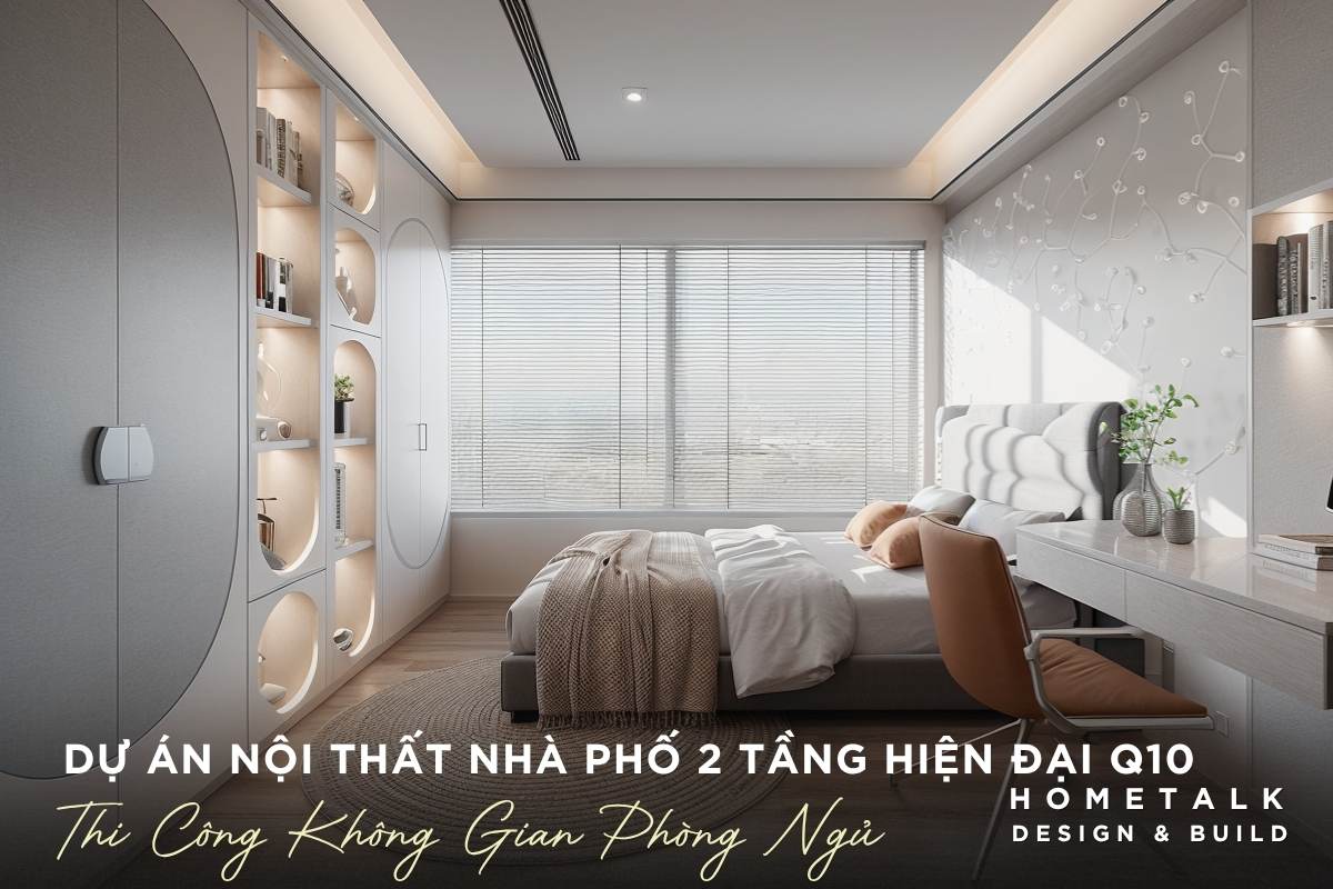 du an phong ngu nha pho 2 tang su dung gam mau trung tinh tu am tuong gon gang