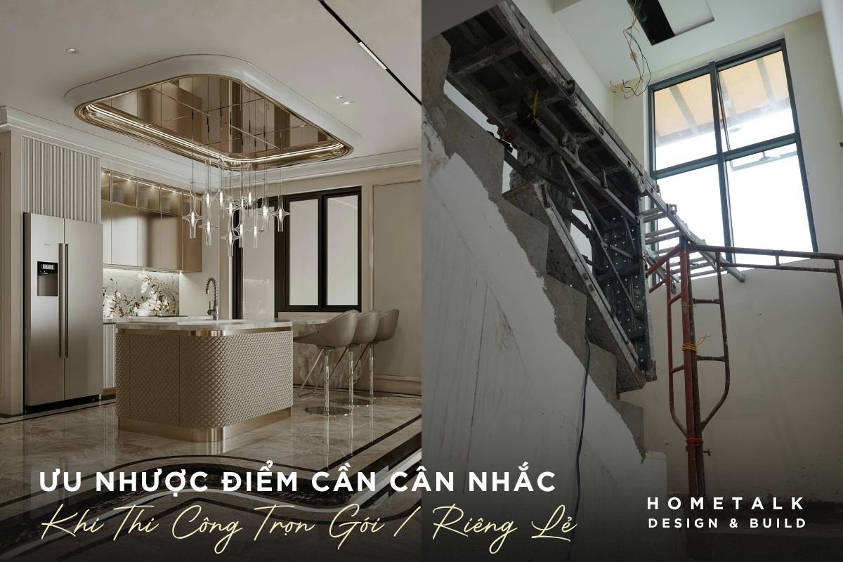 du chon thi cong tron goi hay trien khai tung hang muc rieng le, yeu to quan trong van la tien do