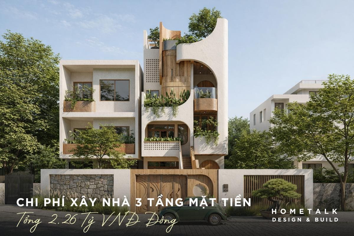 du toan chi phi xay nha 3 tang mat tien tong 2.26 ty dong