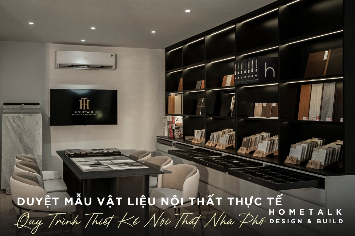 Duyet mau vat lieu noi that thuc te hoan thien ho so ky thuat CAD de thi cong nha pho dung chuan