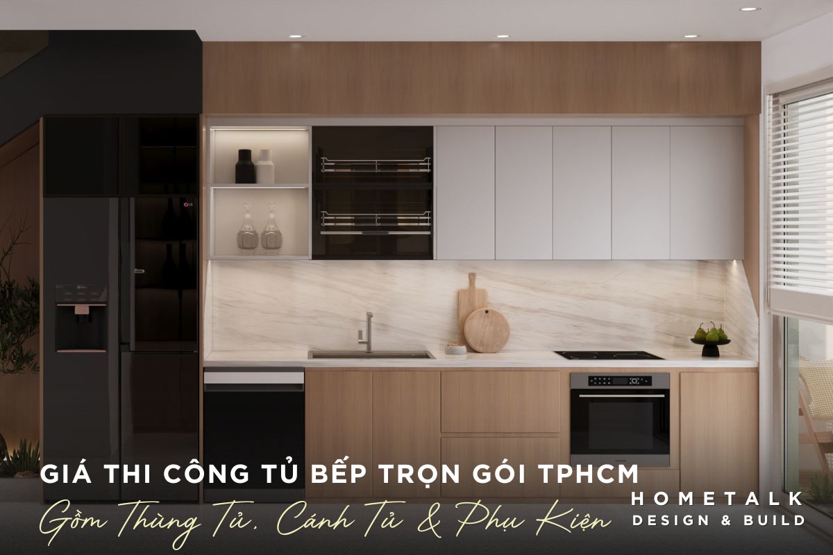 gia thi cong tu bep tron goi tai tphcm bao gom thung tu canh tu phu kien co ban va phi dich vu