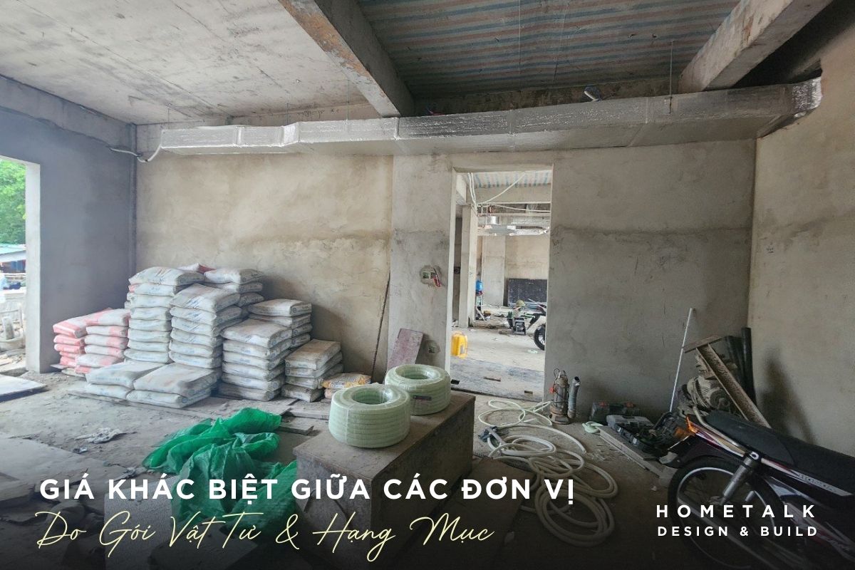 gia xay nha giua cac don vi khac biet do goi vat tu hang muc thi cong