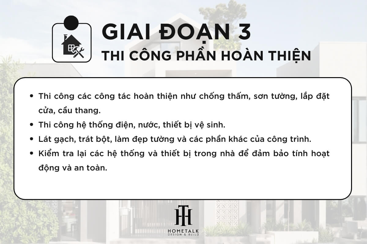 giai doan 3 thi cong phan hoan thien nha o quan 7 gom son tuong chong tham dien nuoc va lap dat thiet bi