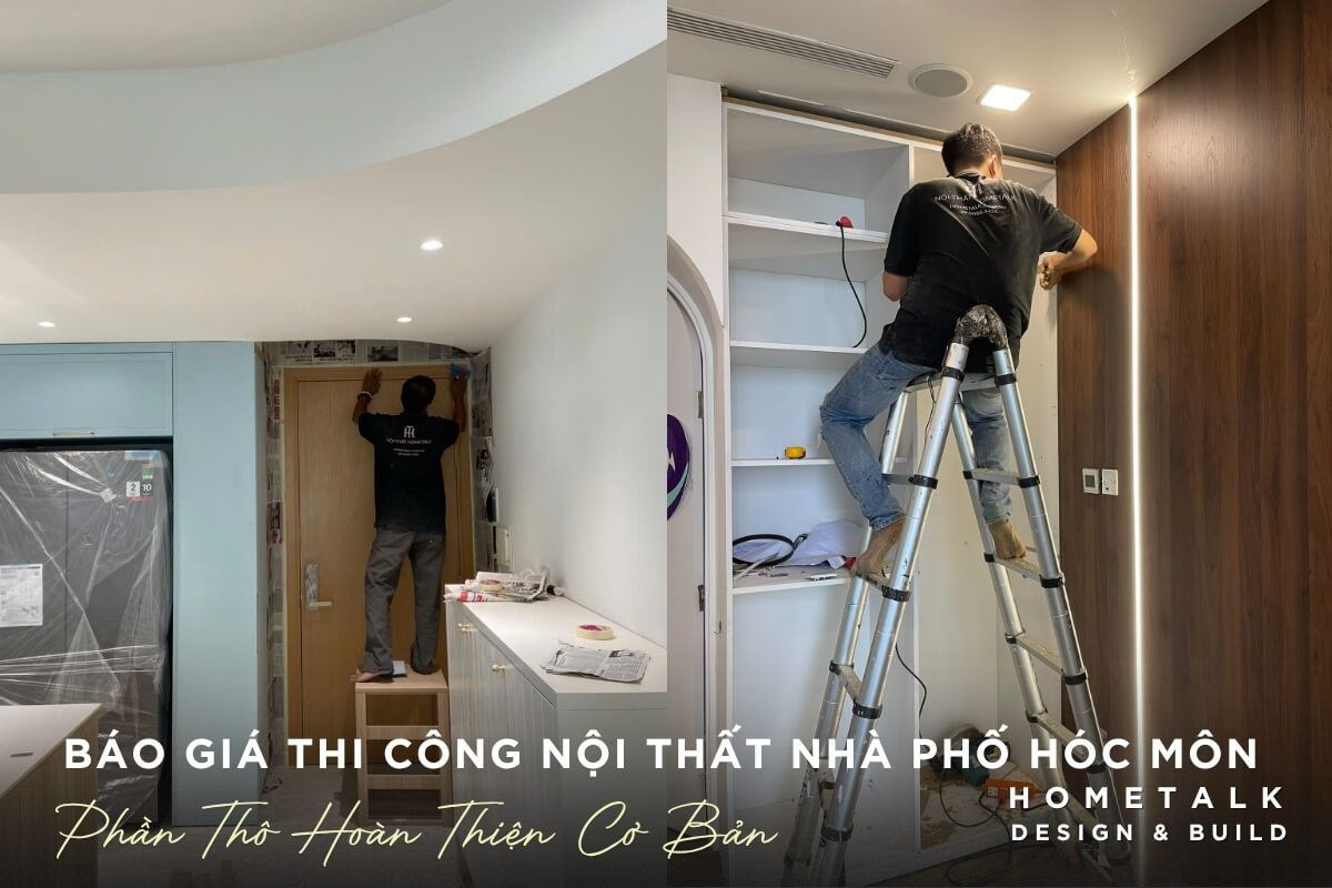 Giai doan thi cong phan tho hoan thien co ban ngoi nha pho Hoc Mon