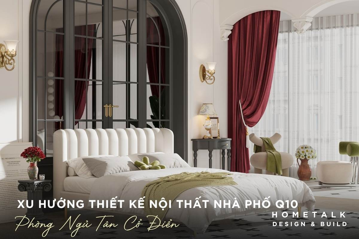 giai phap phong ngu nha pho neo classic gam trang chu dao diem nhan rem do sang trong