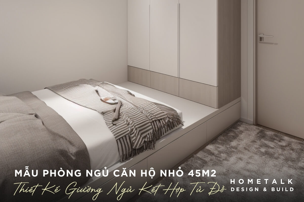 Giường ngủ kết hợp hộp tủ kéo cùng tủ quần áo kịch trần giúp tăng lưu trữ ẩn cho phòng ngủ Giuong ngu ket hop hop tu keo cung tu quan ao kich tran giup tang luu tru an cho phong ngu