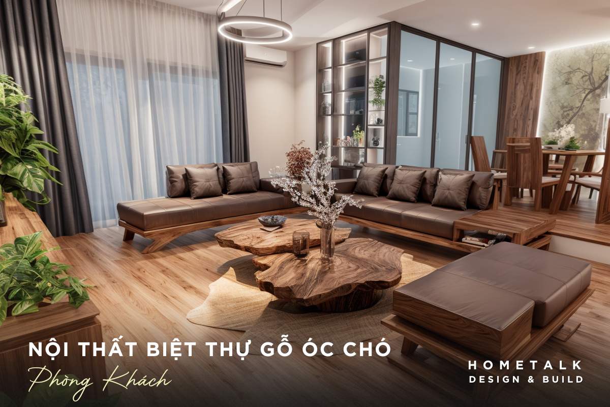 go oc cho giup phong khach biet thu tro nen am ap thoai mai