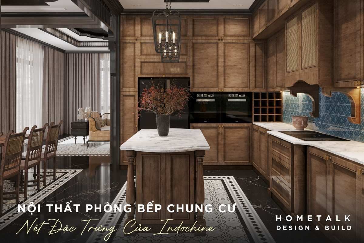 go tu nhien mang lai cam giac gan gui va am ap la diem nhan dac trung cua phong bep chung cu indochine go vap