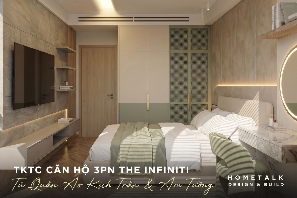 Hệ tủ kịch trần, âm tường tăng không gian chứa đồ cho phòng ngủ căn hộ he tu kich tran am tuong tang khong gian chua do cho phong ngu can ho