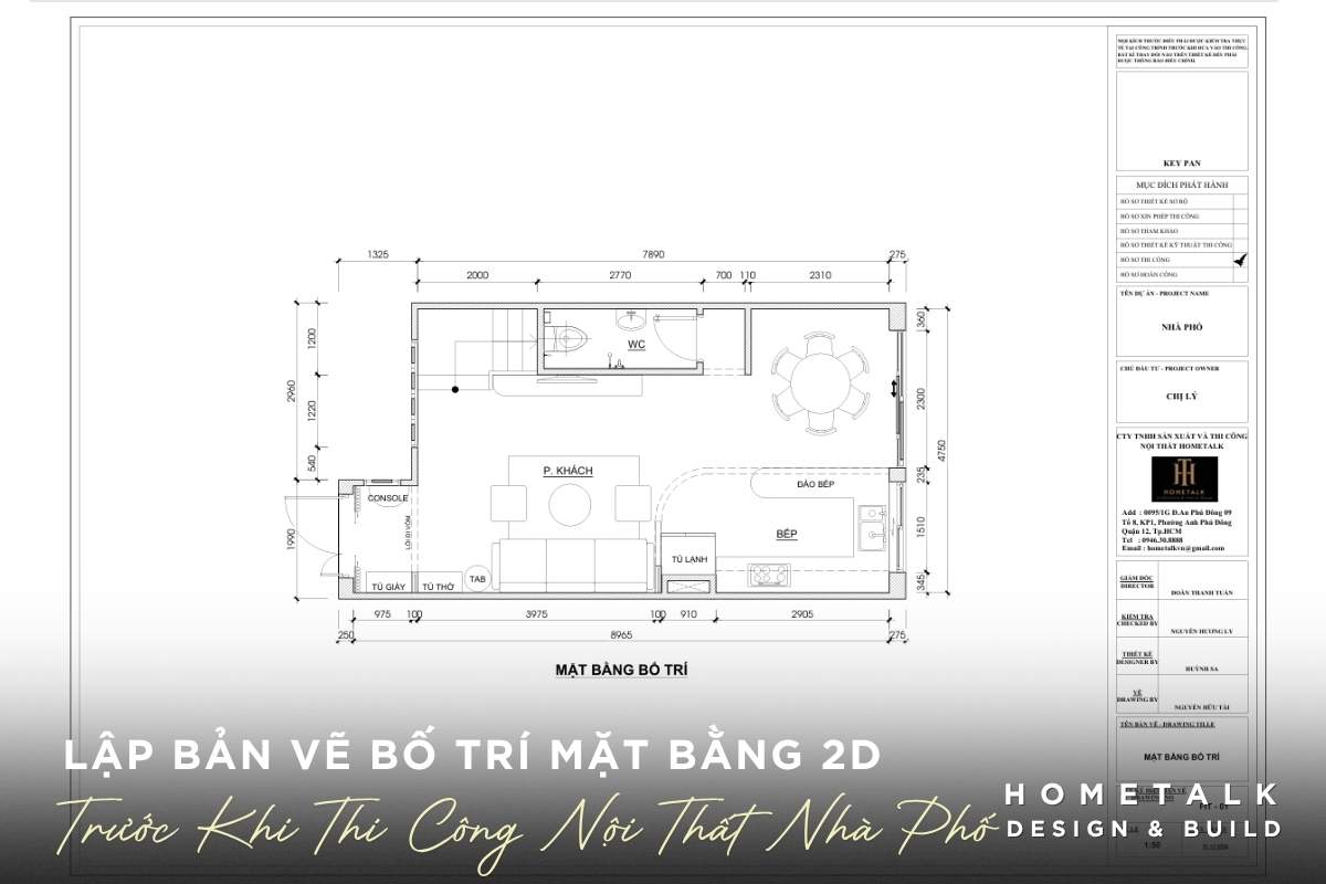 Công ty thiết kế thi công nội thất nhà phố quận 5 TPHCM chuyên nghiệp và uy tín 38 ho so mat bang 2d la co so de doi thi cong noi that nha pho dua vao khi trien khai lap dat