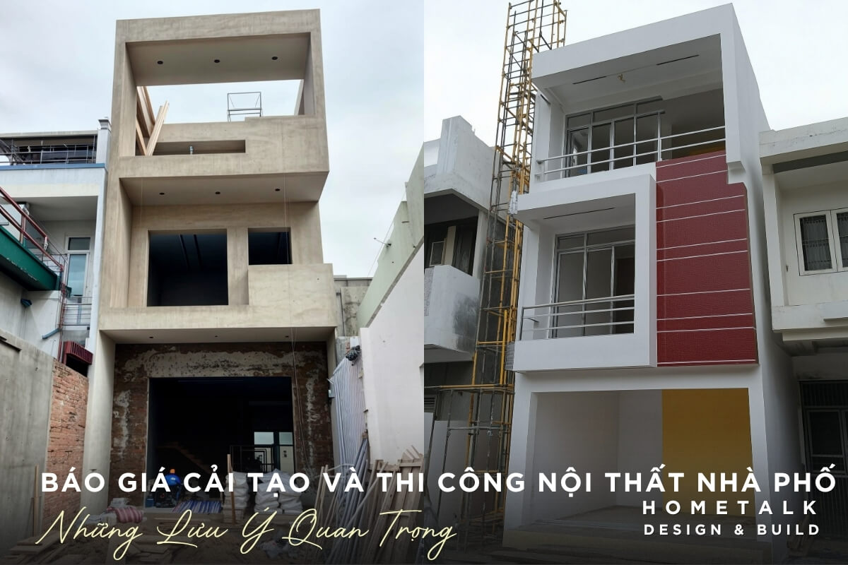 Hometalk lap bao gia cai tao va thi cong noi that nha pho Quan 8 bam sat thuc te hien trang