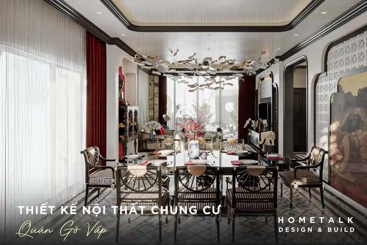 hometalk voi dich vu thiet ke noi that chung cu quan go vap voi phong cach indochine sang trong