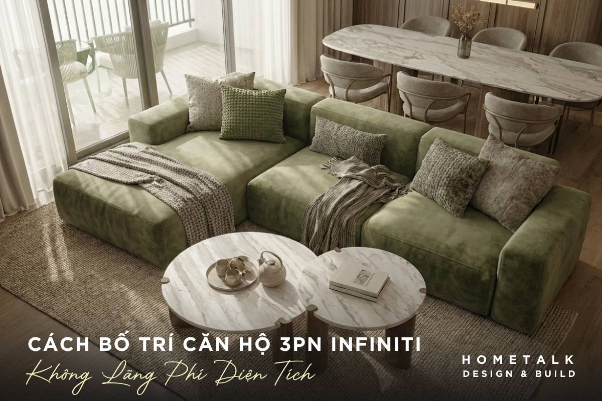 Hướng dẫn cách bố trí, thiết kế nội thất căn hộ 3PN Infiniti không lãng phí diện tích, tối ưu thẩm mỹ huong dan cach bo tri thiet ke noi that can ho 3pn infiniti khong lang phi dien tich toi uu tham my