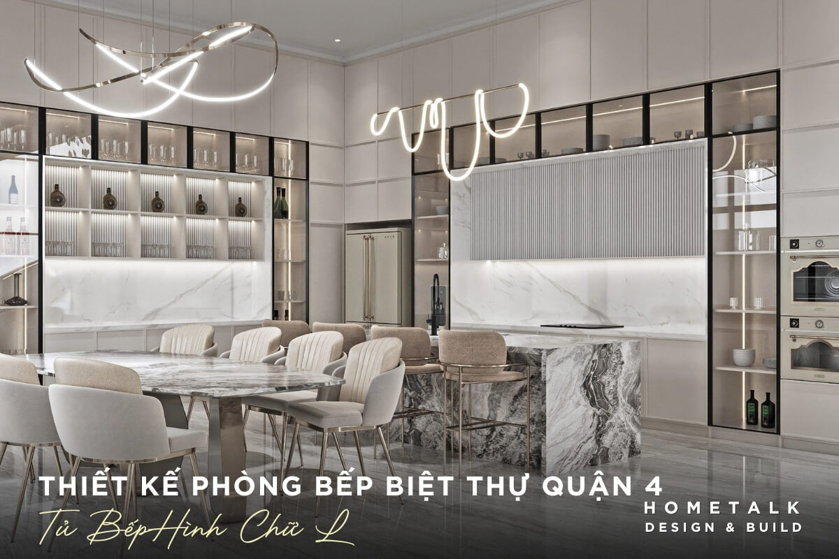 ket hop cac mau tu bep hinh chu l va mau kem nau giup can bep biet thu them sang trong