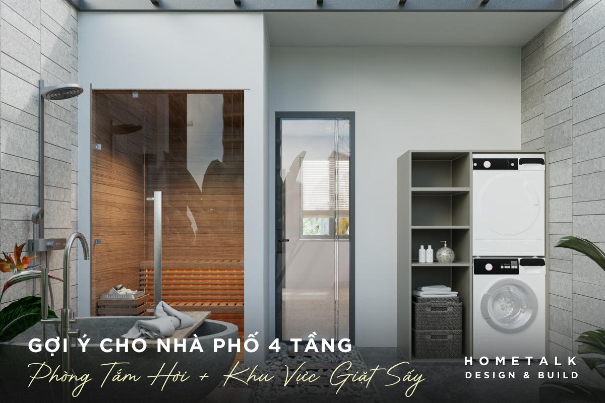 Mẫu nhà phố 4 tầng xu hướng hiện đại, không gian thoáng đãng và tiện nghi 32 ket hop khu vuc giat say trong phong tam hoi o khu vuc lau 4 nha pho