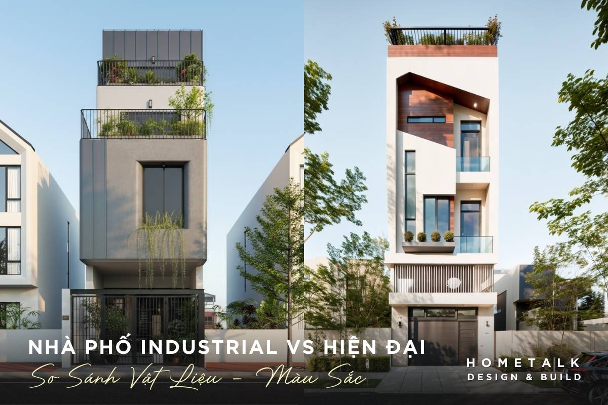 khac voi nha pho hien dai, phong cach industrial uu tien pho dien su tho moc va ket cau goc canh