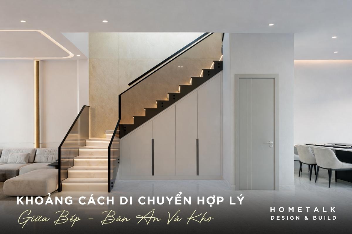 khoang cach di chuyen giua bep, ban an va khu vuc luu tru hop ly