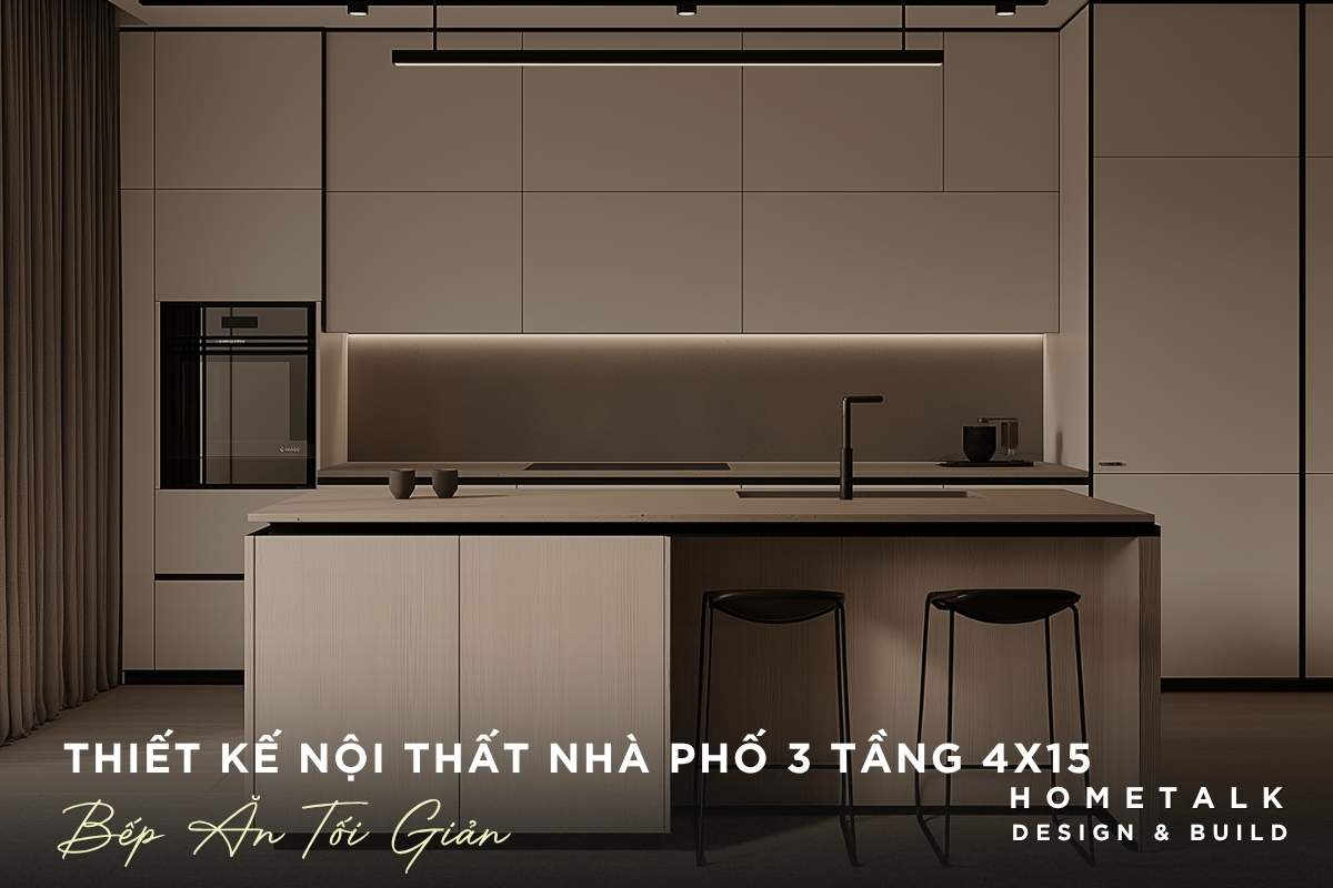 Công ty thiết kế thi công nội thất nhà phố quận 5 TPHCM chuyên nghiệp và uy tín 56 khong gian bep nha pho quan 5 hien dai toi gian voi dao bep tien nghi va tong mau be