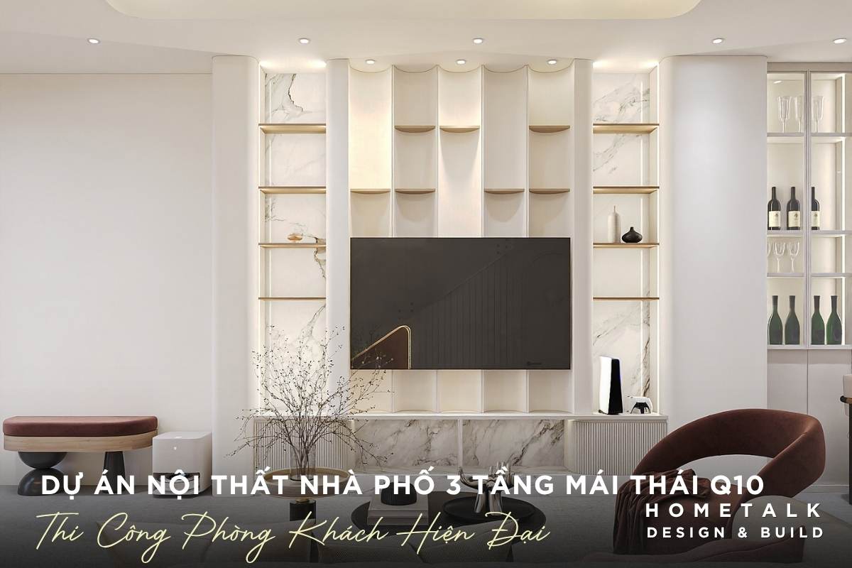 khong gian phong khach nha pho hien dai voi ke tv tu trung bay ruou am tuong