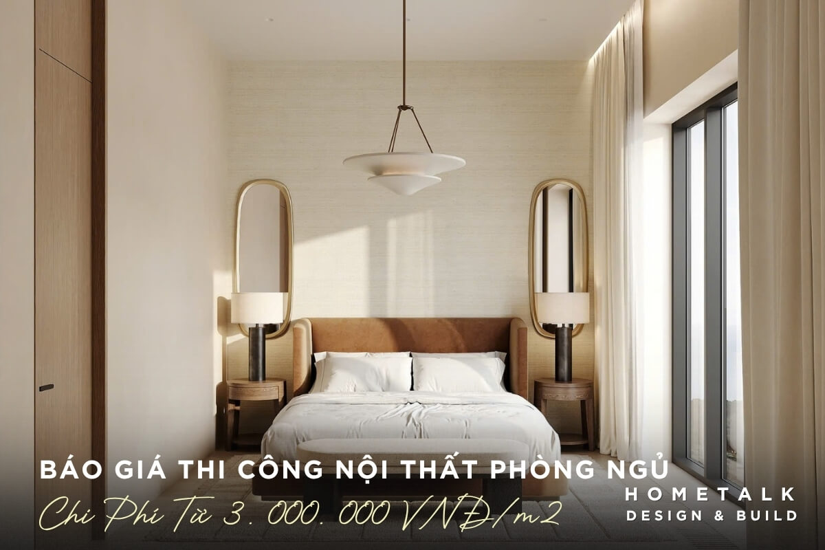 Khong gian phong ngu nha pho can duoc thi cong co su yen tinh va am cung