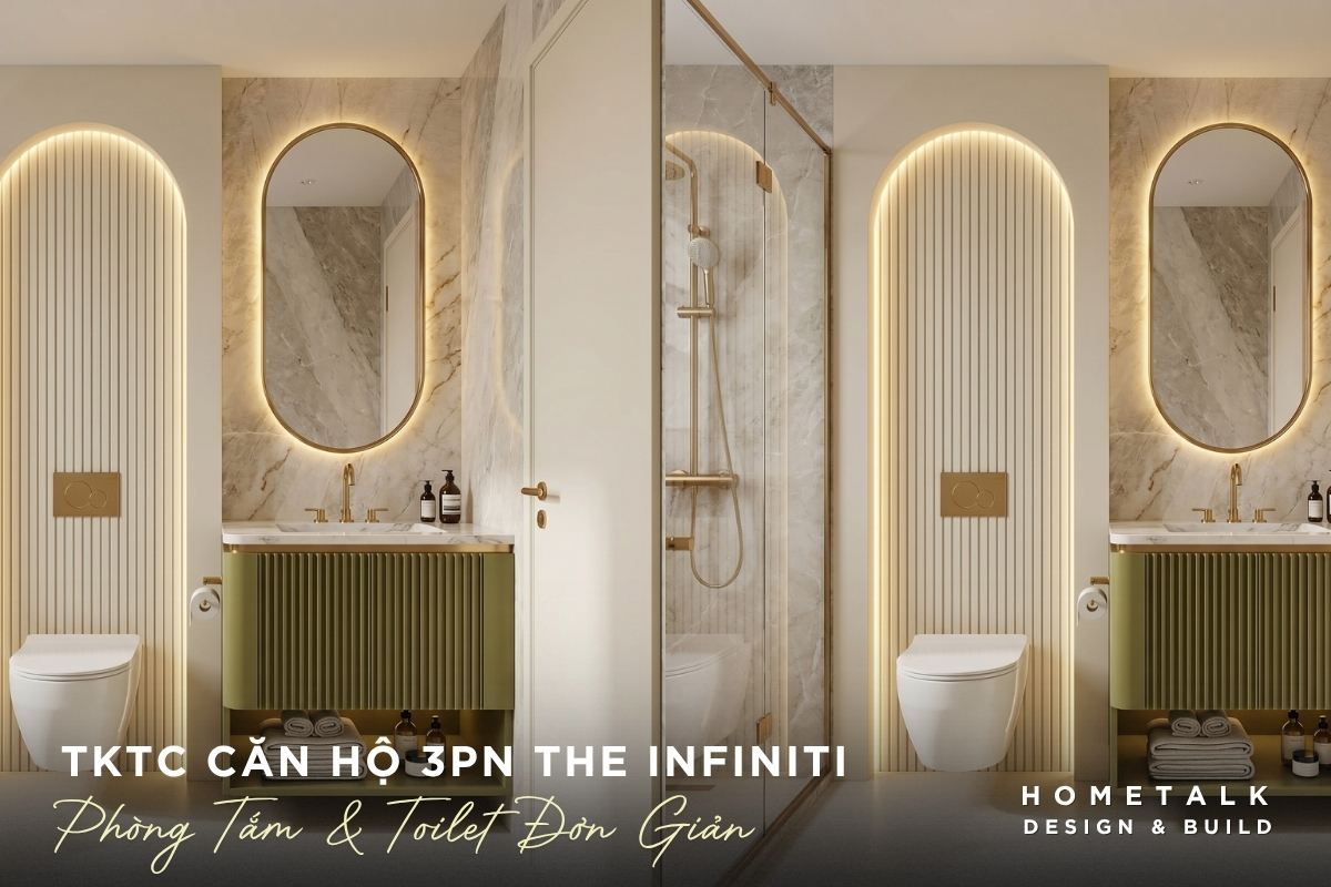 Không gian phòng tắm và toilet sạch sẽ, gọn gàng với đường nét đơn giản khong gian phong tam va toilet sach se gon gang voi duong net don gian