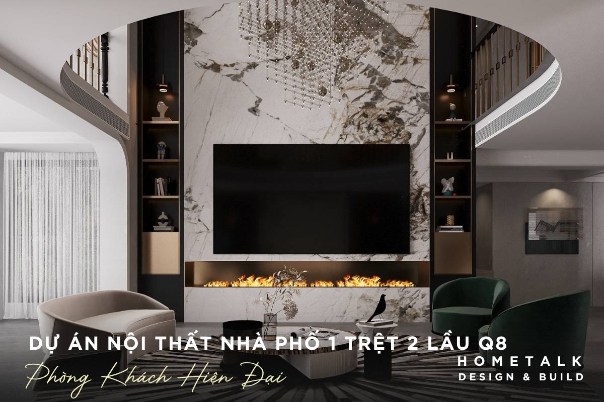 khong gian tiep khach nha pho quan 8 hien dai voi diem nhan tran thong tang va lo suoi da