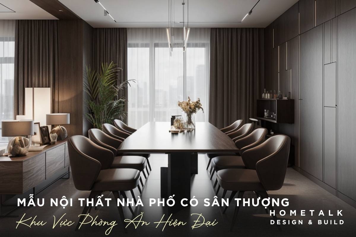 khu vuc an uong nha pho quan 9 tan dung anh sang tu nhien voi ban dai danh cho 8 nguoi