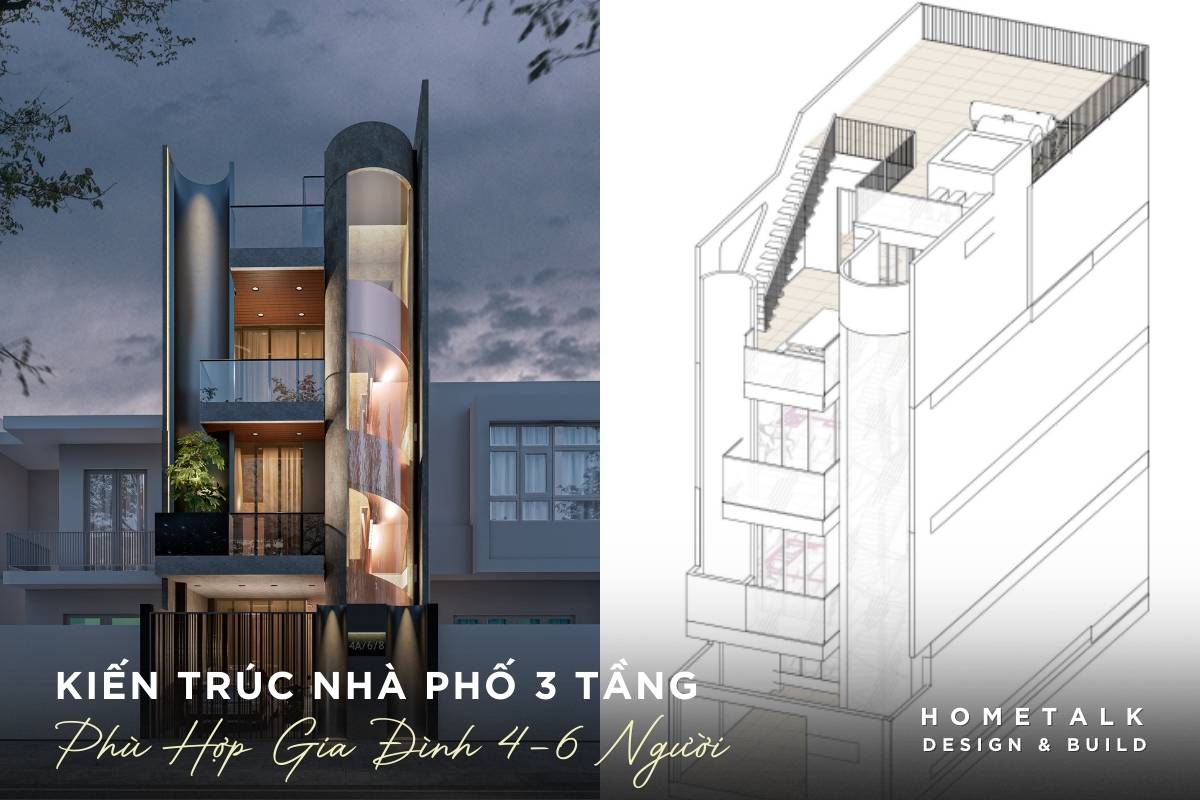 Mẫu nhà phố 3 tầng đẹp, tối ưu công năng, phổ biến nhất 2026 19 kien truc nha pho 3 tang la lua chon toi uu cho gia dinh tu 4 den 6 thanh vien