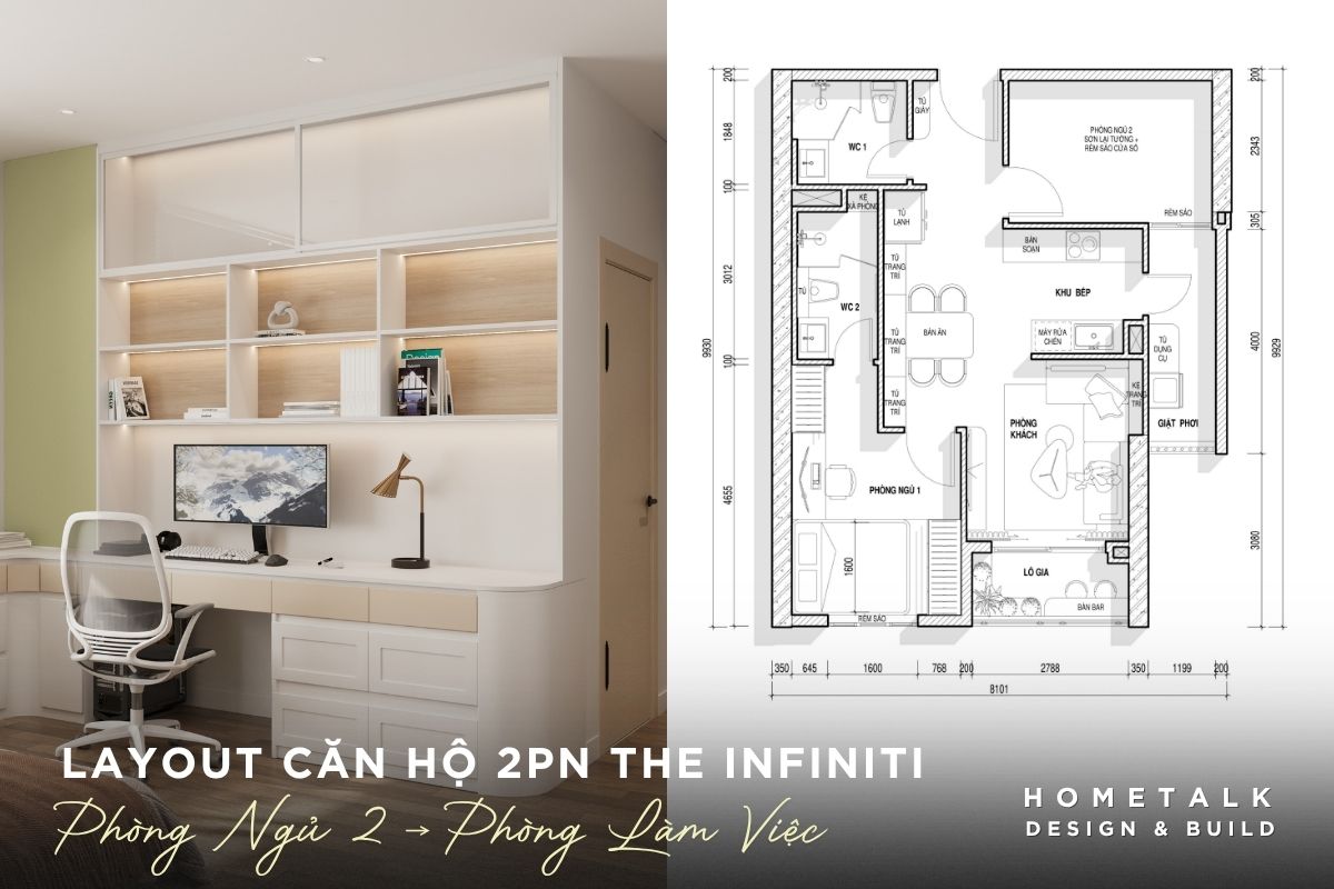 layout can ho chuyen doi phong ngu phu thanh phong lam viec phong ngu con