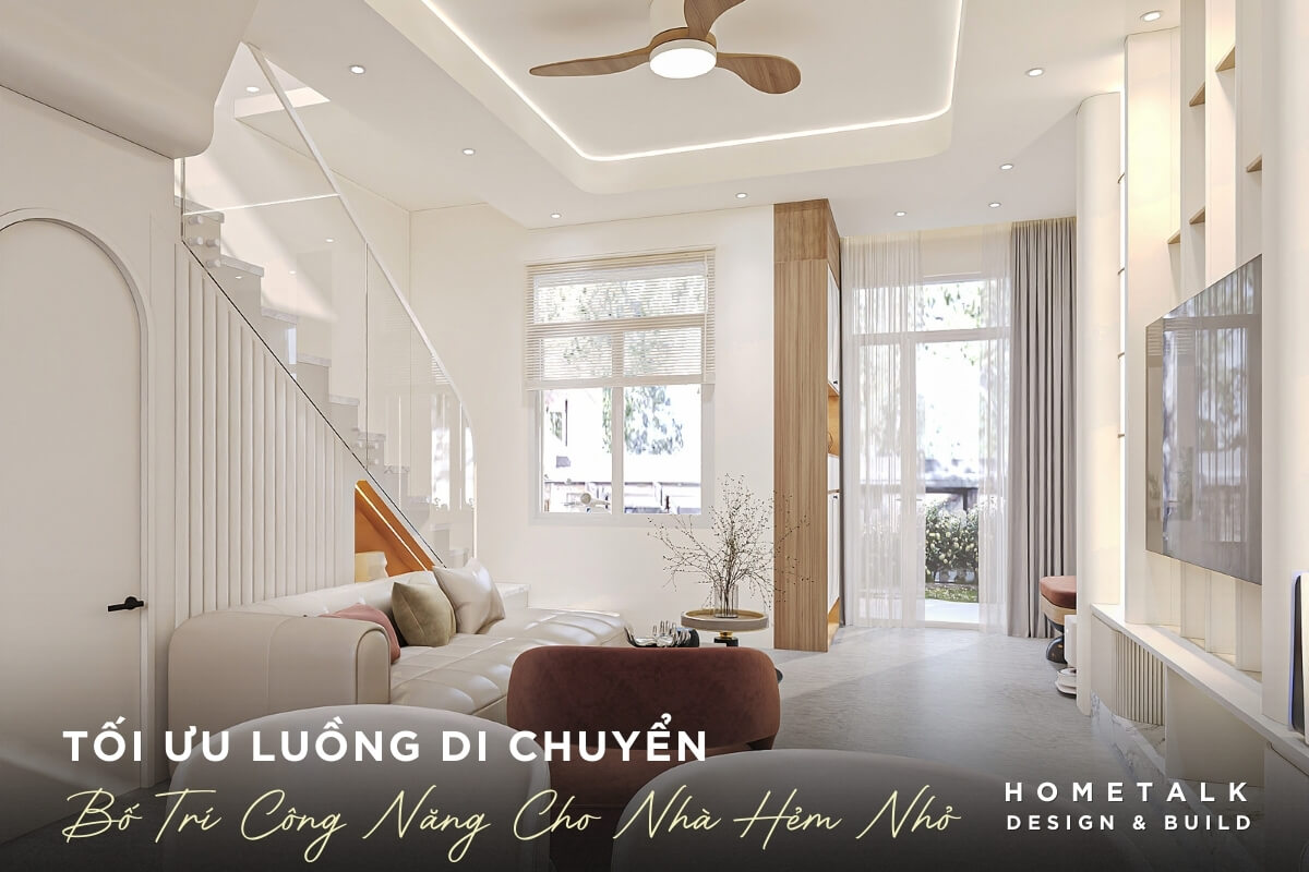 Mẫu nhà phố hẻm nhỏ 10 luong di chuyen mach lac giup nha hem nho khong bi vuong